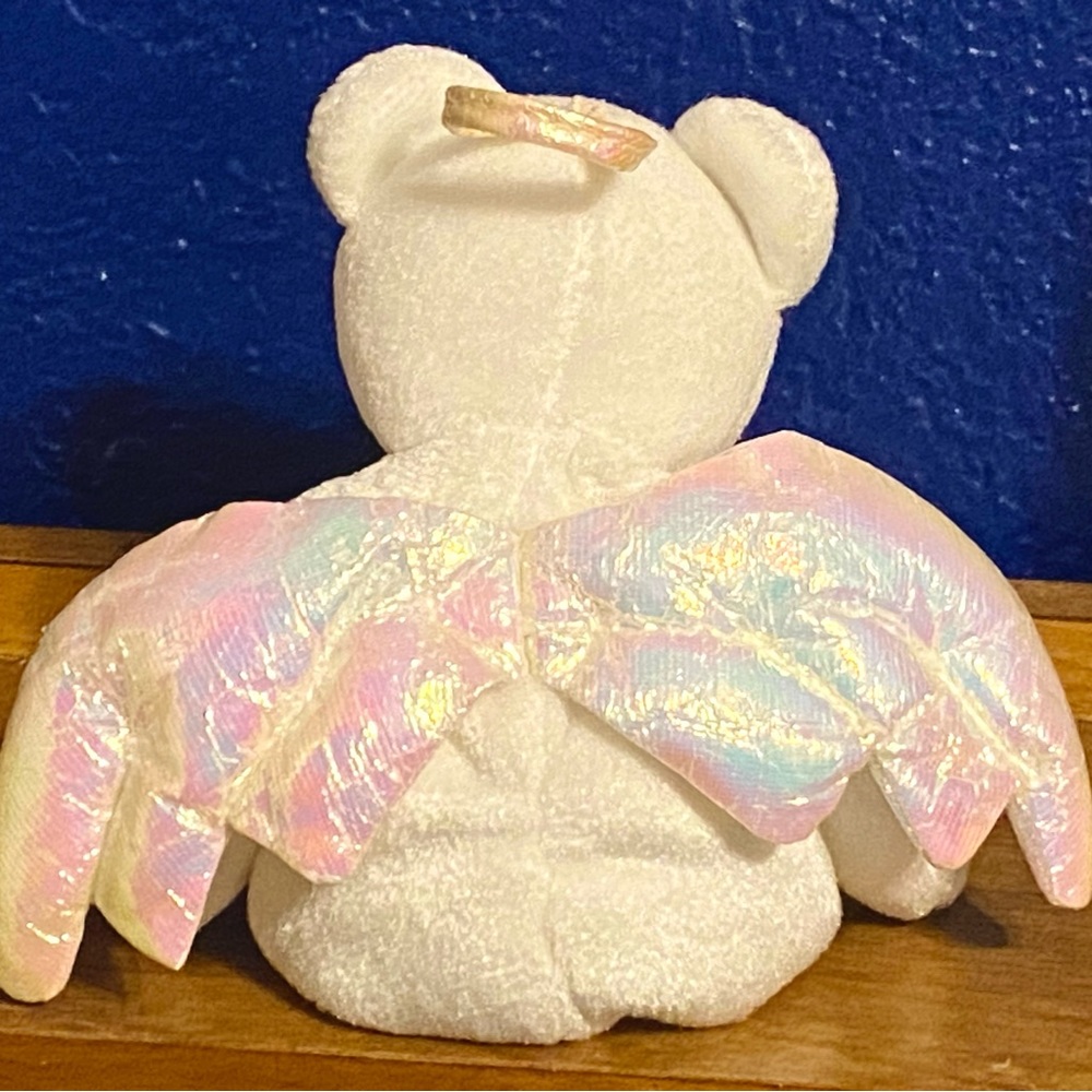 Rare Vintage 1998 Halo Angel Bear  Brown Nose Beanie Baby Collection